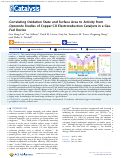 Cover page: Correlating Oxidation State and Surface Area to Activity from Operando Studies of Copper CO Electroreduction Catalysts in a Gas-Fed Device