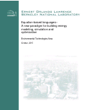 Cover page: Equation-based languages– A new paradigm for building energy modeling, simulation and optimization: