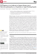 Cover page: Investigation of an Outbreak of Equine Herpesvirus-1 Myeloencephalopathy in a Population of Aged Working Equids.