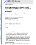 Cover page: Performance-based assessment of social skills in a large sample of participants with schizophrenia, bipolar disorder and healthy controls: Correlates of social competence and social appropriateness.