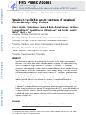 Cover page: Variation in Suicide Risk among Subgroups of Sexual and Gender Minority College Students