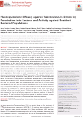 Cover page: Fluoroquinolone Efficacy against Tuberculosis Is Driven by Penetration into Lesions and Activity against Resident Bacterial Populations