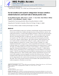 Cover page: Social isolation and oxytocin antagonism increase emotion-related behaviors and heart rate in female prairie voles