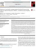 Cover page: Predictors of Survival in Small Cell Lung Cancer (SCLC) Patients (pts) &lt; 50 Years of Age: Results from the California Cancer Registry (CCR)