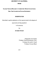 Cover page: Valuing Time and Reliability: Commuters' Mode Choice from a Real Time Congestion Pricing Experiment