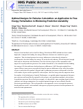 Cover page: Optimal designs for pairwise calculation: An application to free energy perturbation in minimizing prediction variability