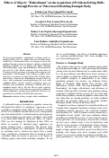 Cover page: Effects of Objects' "Embodiment" on the Acquisition of Problem-Solving Skills through Practice or Video-based Modeling Example Study