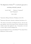 Cover page: The Eigenfactor Metrics: A network approach to assessing scholarly journals