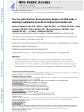 Cover page: The Hospital Medicine Reengineering Network (HOMERuN)