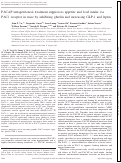 Cover page: PACAP intraperitoneal treatment suppresses appetite and food intake via PAC1 receptor in mice by inhibiting ghrelin and increasing GLP-1 and leptin