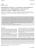 Cover page: Glasdegib plus intensive or non-intensive chemotherapy for untreated acute myeloid leukemia: results from the randomized, phase 3 BRIGHT AML 1019 trial.