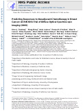 Cover page: Predicting Responses to Neoadjuvant Chemotherapy in Breast Cancer: ACRIN 6691 Trial of Diffuse Optical Spectroscopic Imaging