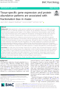 Cover page: Tissue-specific gene expression and protein abundance patterns are associated with fractionation bias in maize