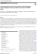 Cover page: A Pilot Randomized Clinical Trial of an Enhanced Pivotal Response Treatment Approach for Young Children with Autism: The PRISM Model.