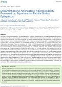 Cover page: Dexamethasone attenuates hyperexcitability provoked by experimental febrile status epilepticus