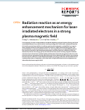 Cover page: Radiation reaction as an energy enhancement mechanism for laser-irradiated electrons in a strong plasma magnetic field