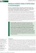 Cover page: Multiexon deletion alleles of ATF6 linked to achromatopsia