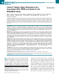 Cover page: Urinary Tubular Injury Biomarkers Are Associated With ESRD and Death in the REGARDS Study