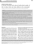 Cover page: Is obesity associated with reduced health-related quality of life in Latino, black and white children in the community?