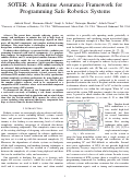 Cover page: SOTER: A Runtime Assurance Framework for Programming Safe Robotics Systems