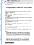 Cover page: A computational model that predicts reverse growth in response to mechanical unloading