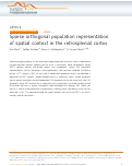 Cover page: Sparse orthogonal population representation of spatial context in the retrosplenial cortex.