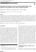 Cover page: Developmental Trajectories of Science Identity Beliefs: Within-Group Differences among Black, Latinx, Asian, and White Students