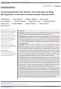 Cover page: Assessing patient risk, benefit, and outcomes in drug development: A decade of ramucirumab clinical trials.