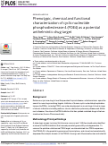 Cover page: Phenotypic, chemical and functional characterization of cyclic nucleotide phosphodiesterase 4 (PDE4) as a potential anthelmintic drug target