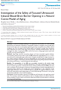 Cover page: Investigation of the Safety of Focused Ultrasound-Induced Blood-Brain Barrier Opening in a Natural Canine Model of Aging