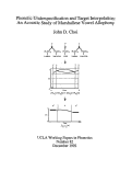 Cover page: WPP, No. 82: Phonetic Underspecification and Target Interpolation: An Acoustic Study of Marshallese Vowel Allophony