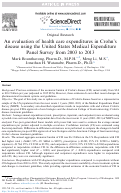 Cover page: An evaluation of health care expenditures in Crohn's disease using the United States Medical Expenditure Panel Survey from 2003 to 2013.