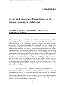 Cover page: Social and Economic Consequences of Indian Gaming in Oklahoma