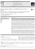 Cover page: Improving language mapping in clinical fMRI through assessment of grammar