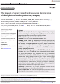 Cover page: The impact of surgery resident training on the duration of tibial plateau leveling osteotomy surgery