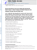 Cover page: Direct and indirect costs associated with stereotactic radiosurgery or open surgery for medial temporal lobe epilepsy: Results from the ROSE trial.