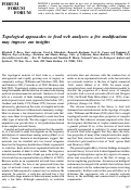 Cover page: Topological approaches to food web analyses: a few modifications may improve our insights