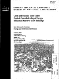 Cover page: Costs and Benefits From Utility-Funded Commissioning of Energy-Efficiency Measures in 14 Buildings