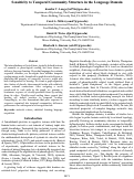 Cover page: Sensitivity to Temporal Community Structure in the Language Domain