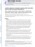 Cover page: Cognitive dispersion is elevated in amyloid-positive older adults and associated with regional hypoperfusion