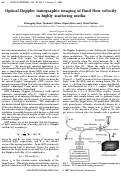 Cover page: Optical Doppler tomographic imaging of fluid flow velocity in highly scattering media