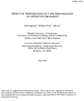 Cover page: Effect of temperature on task performance in office environment