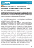 Cover page: Chemical acylation of an acquired serine suppresses oncogenic signaling of K-Ras(G12S)