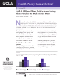 Cover page: Half a Million Older Californians Living Alone Unable to Make Ends Meet