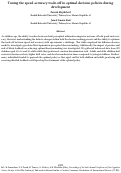 Cover page: Tuning the speed-accuracy trade-off in optimal decision policies during development