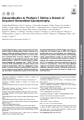 Cover page: Autoantibodies to Perilipin-1 Define a Subset of Acquired Generalized Lipodystrophy.