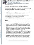 Cover page: Research Letter: PTSD Symptom Severity and Multiple Traumatic Brain Injuries Are Associated With Elevated Memory Complaints in Veterans With Histories of Mild TBI