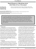 Cover page: Rapid Diagnosis of Rhabdomyolysis with Point-of-Care Ultrasound