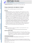 Cover page: Energy compensation and adiposity in humans