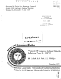 Cover page: VISCOSITY OF AQUEOUS SODIUM CHLORIDE SOLUTIONS FROM 0 - 150oC